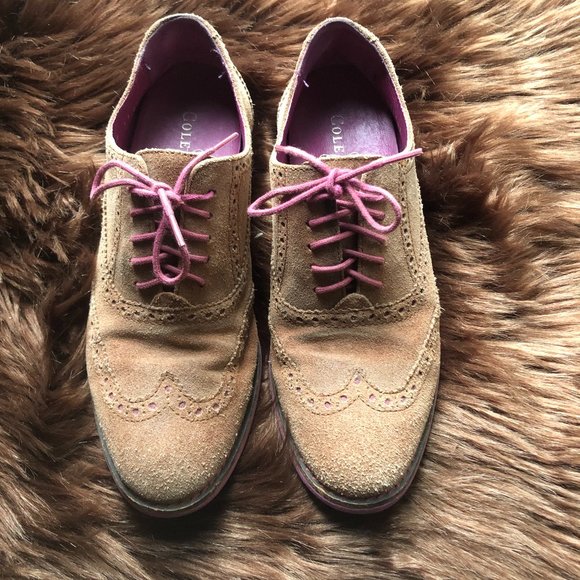 Cole Haan Shoes - Cole Haan "Alisa" Suede Oxford Wingtips